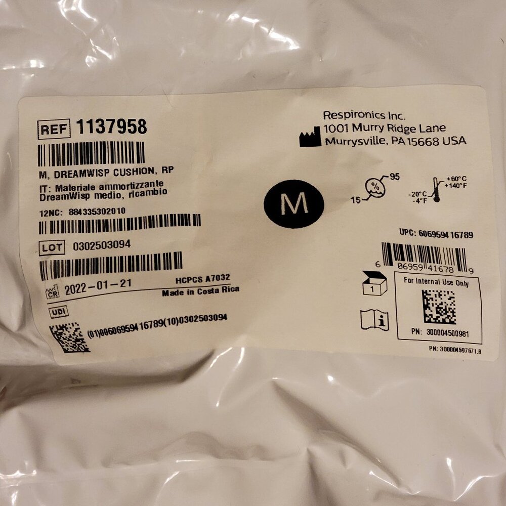 Philips Respironics DreamWisp Nasal Cushion 1137958, Medium